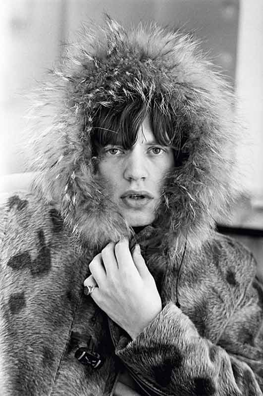 Mick Jagger, Fur Hood, 1964