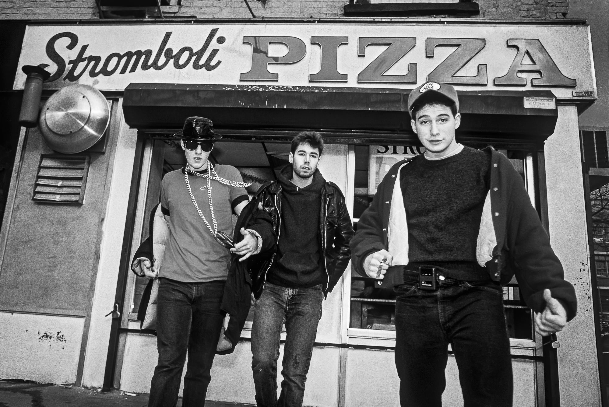 Beastie Boys, Stromboli, NYC, 1987 #1 (Close up) - B&W