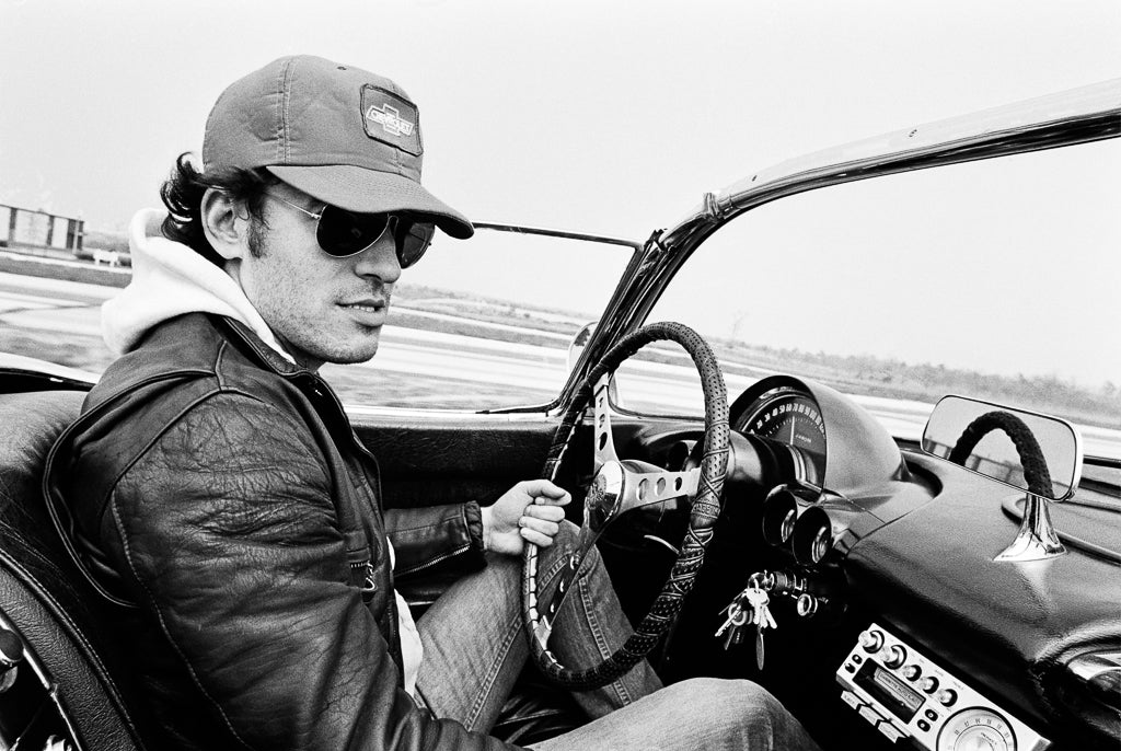 Bruce Springsteen in Corvette C-1, Mouth Open, Holmdel, NJ, 1978