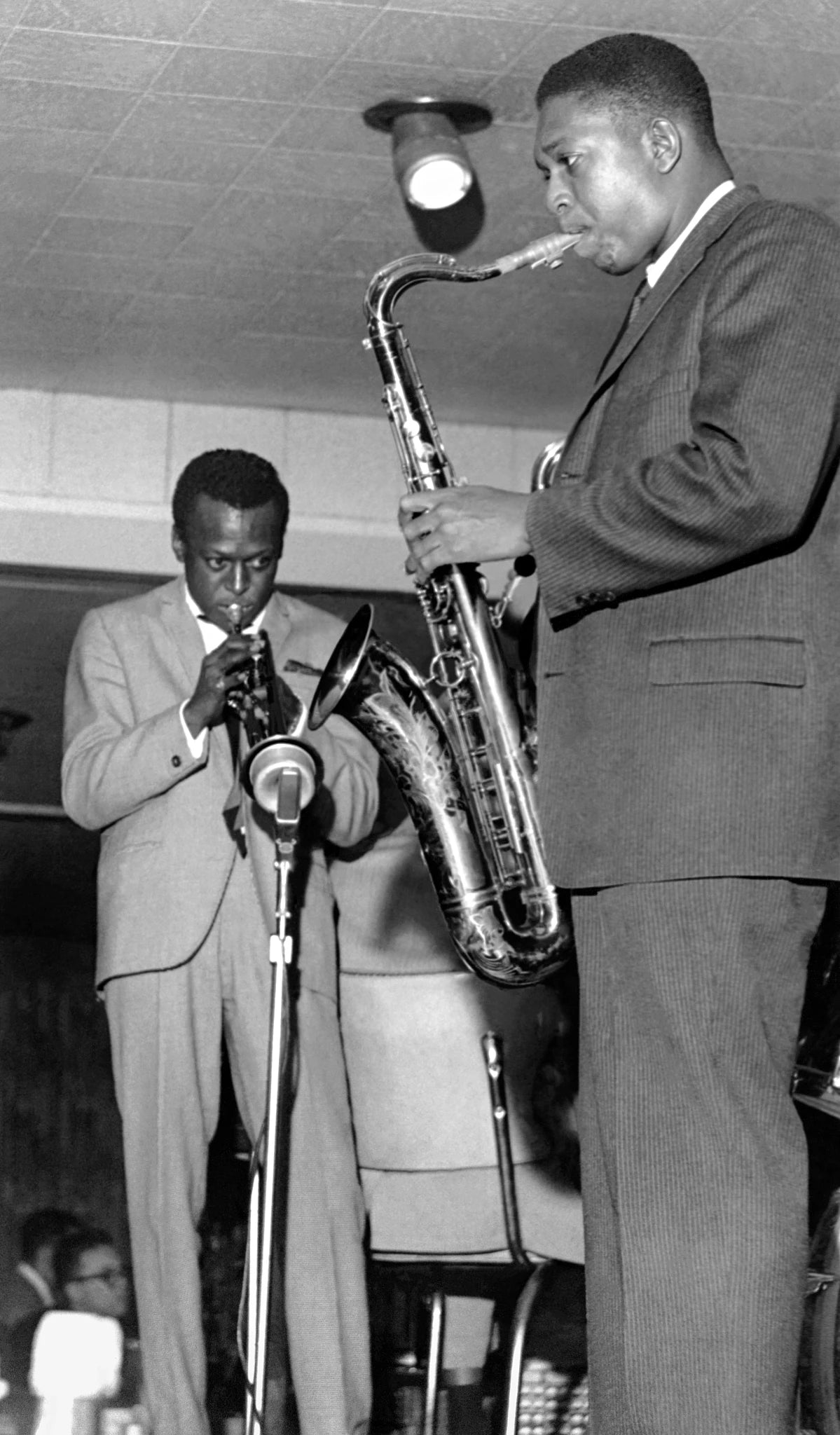 John Coltrane & Miles Davis, Blue Note Jazz Bar, Chicago, IL, 1950s