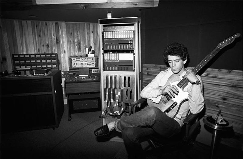 Lou Reed recording at The Record Plant, NYC, 1977