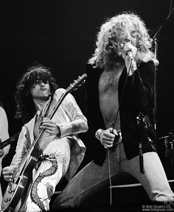 Jimmy Page & Robert Plant, Led Zeppelin, Madison Square Garden, NYC, 1977