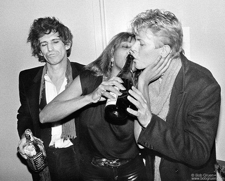 Keith Richards, Tina Turner & David Bowie, New York City, 1983