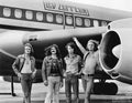 Led Zeppelin in front of Starship, 1973
