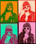 Kurt Cobain; Multi-Colored Quadriptych