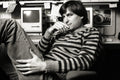 Steve Jobs, Striped Sweater, Woodside, CA, 1984