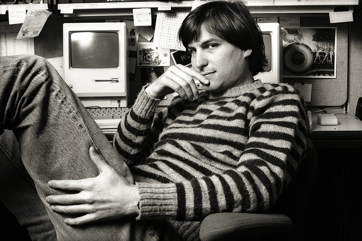 Steve Jobs, Striped Sweater, Woodside, CA, 1984