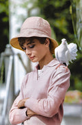 Audrey Hepburn with Dove, 1967 - Colorized