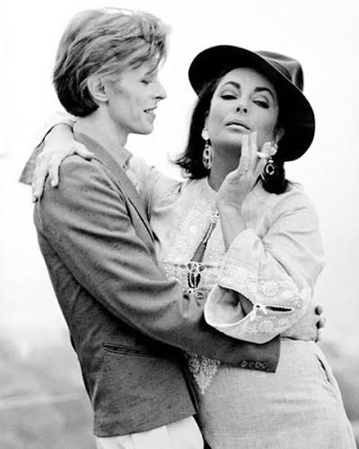 David Bowie and Elizabeth Taylor, Beverly Hills, 1975