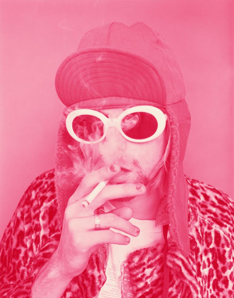 Kurt Cobain, Nirvana, Smoking B Pink, 1993